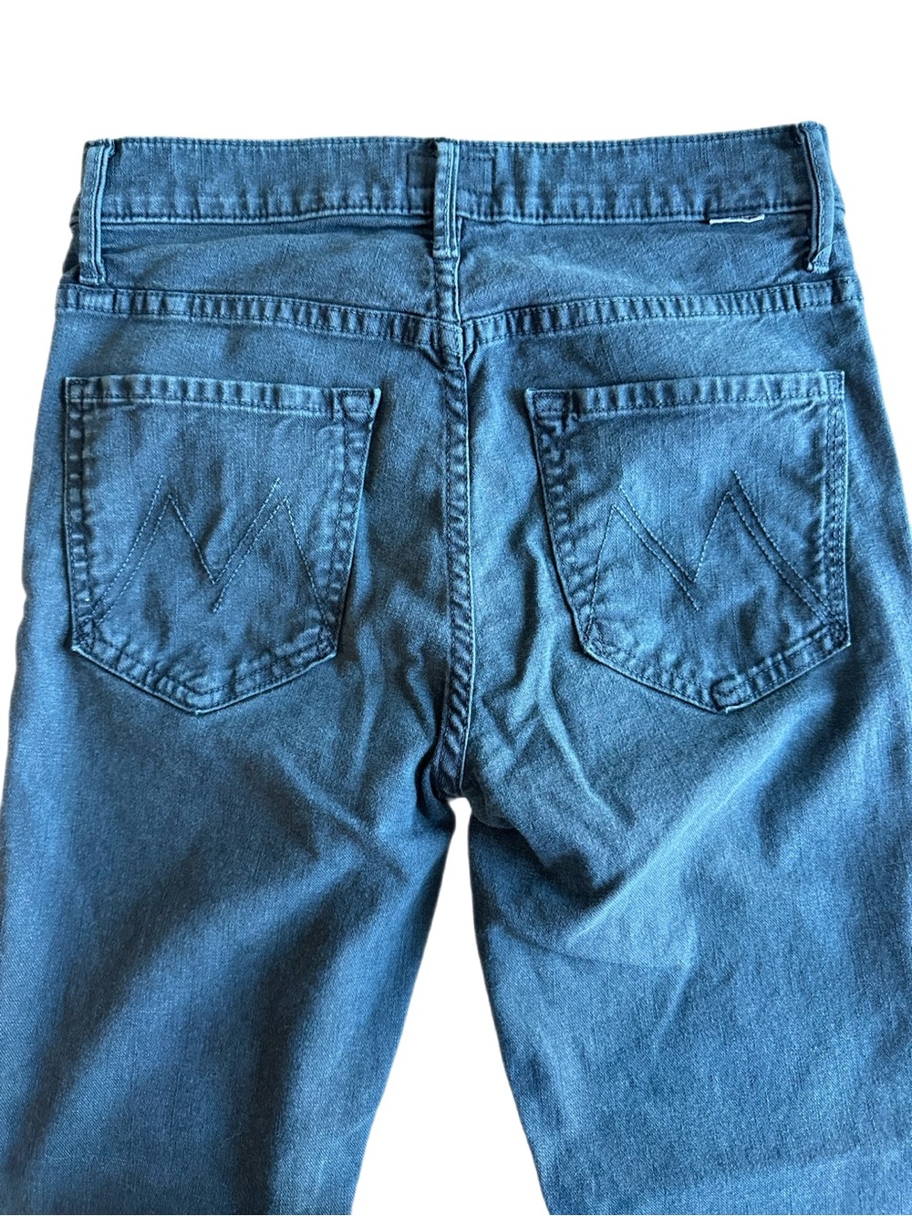 MOTHER The Insider Crop Step Fray Faded Black Jeans Size 26 - Picture 4 of 8